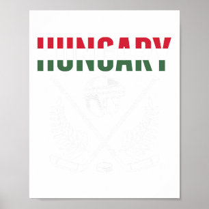 Ungarn Eishockeyfans Jersey Unterstützen Ungarisch Poster
