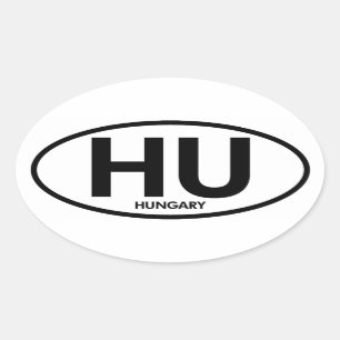 Ungarn Euro Car Oval Ovaler Aufkleber