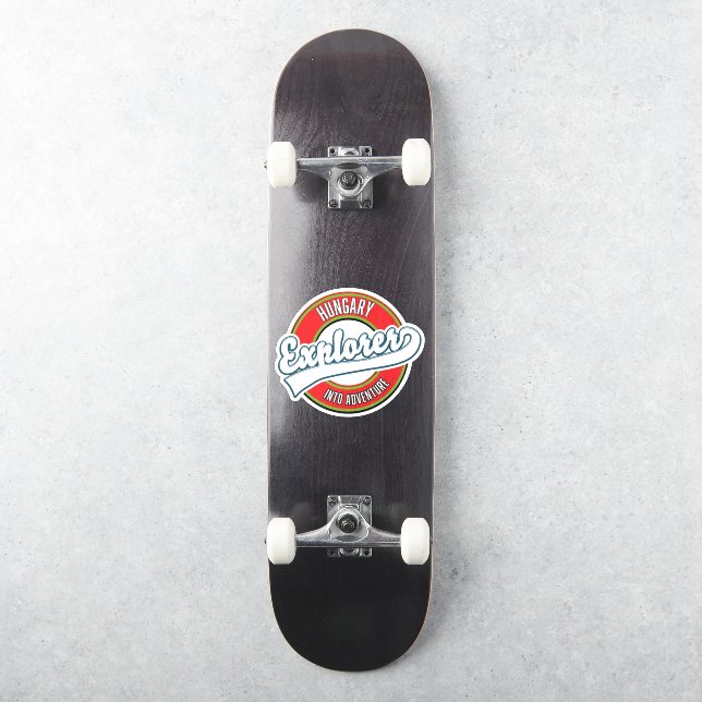 Ungarn Explorer im Abenteuerlogo Aufkleber (Skateboard)