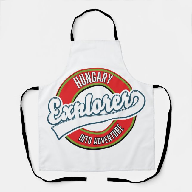 Ungarn Explorer im Abenteuerlogo Schürze (Vorderseite)