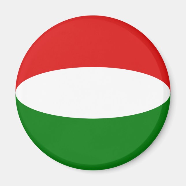 Ungarn Fisheye Flag Magnet (Vorne)