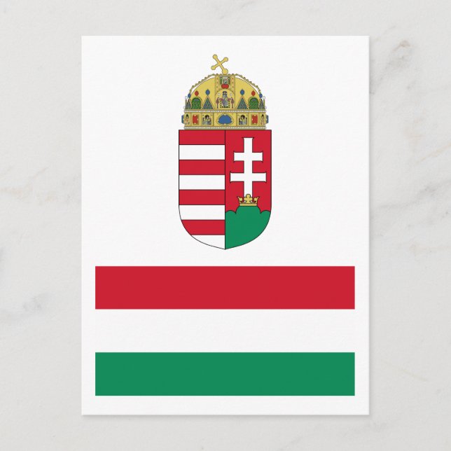 Ungarn Flag HU Postkarte (Vorderseite)