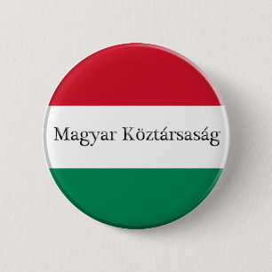 Ungarn-Flagge färbt Knopf Button