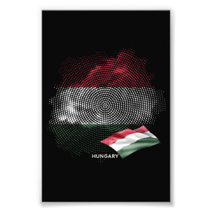 Ungarn-Flagge Fotodruck