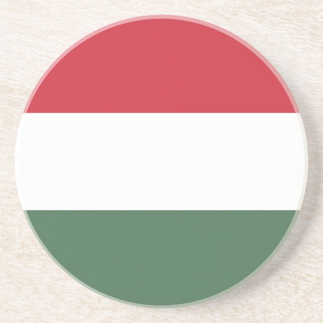 Ungarn-Flagge Getränkeuntersetzer (Vorne)