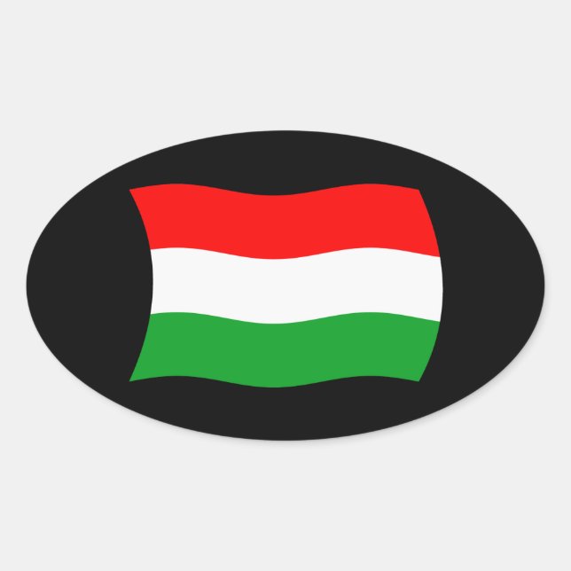 Ungarn Flaggen Aufkleber (Vorderseite)
