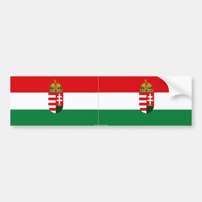Ungarn-Flaggen-Autoaufkleber Autoaufkleber (Vorne)