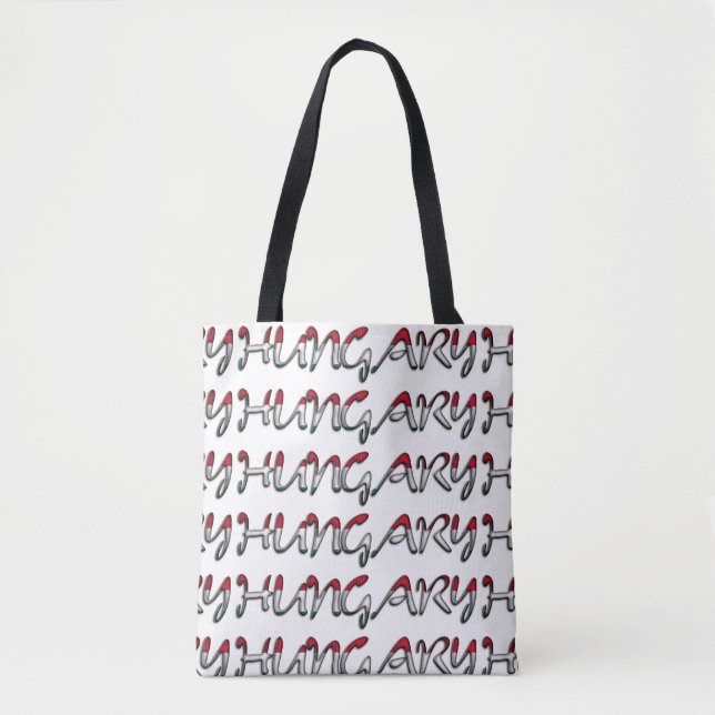 Ungarn Flaggenfarbtypografie - Europäisches Land Tasche (Vorderseite)