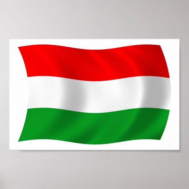 Ungarn Flaggenposter drucken Poster (Vorne)