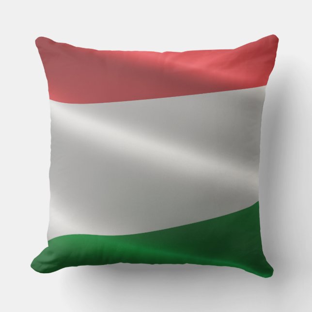 Ungarn Flaggenwerfer-Kissen Kissen (Vorderseite)