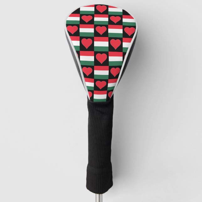 Ungarn Golf Liebe Herzstück Ungarischer Preis Golf Headcover (Vorderseite)