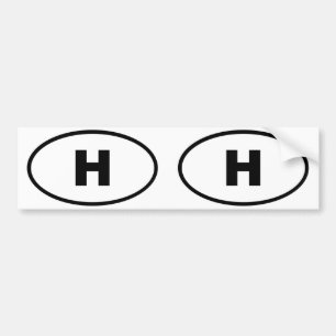 Ungarn - H - Europäisches Oval Autoaufkleber