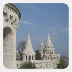 Ungarn, Hauptstadt Budapest. Buda, Burg Quadratischer Aufkleber