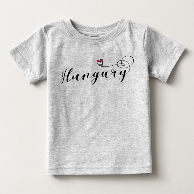 Ungarn-Herz-T - Shirt, ungarisch Baby T-shirt (Vorderseite)