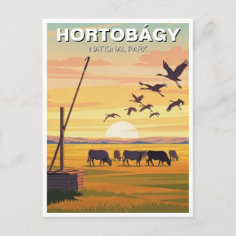 Ungarn Hortobagy Nationalpark Reise Postkarte