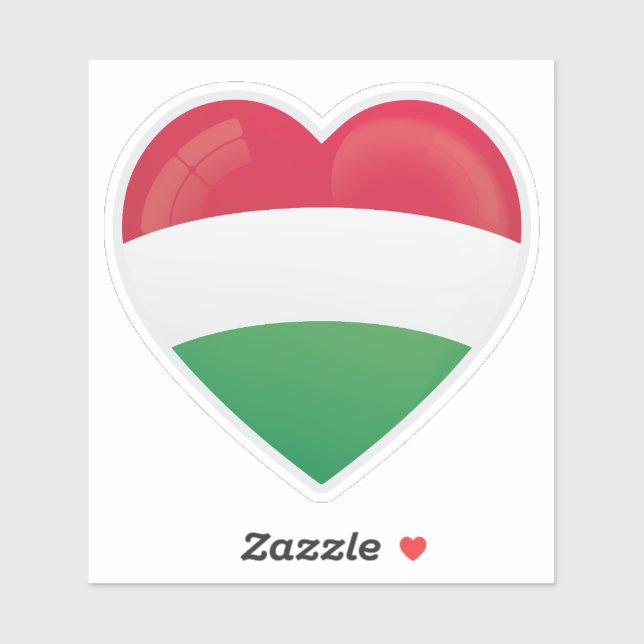 Ungarn Liebe Icon Aufkleber (Blatt)