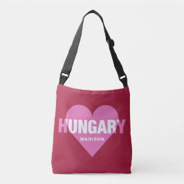 Ungarn Liebe individuelle Name und Farbtaschen Tragetaschen Mit Langen Trägern