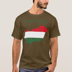 Ungarn Map Flag Design T-Shirt