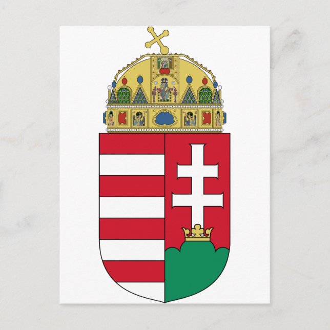 Ungarn - Offizielles Wappen-Symbol Postkarte (Vorderseite)