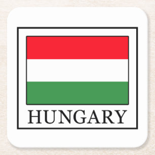 Ungarn Rechteckiger Pappuntersetzer