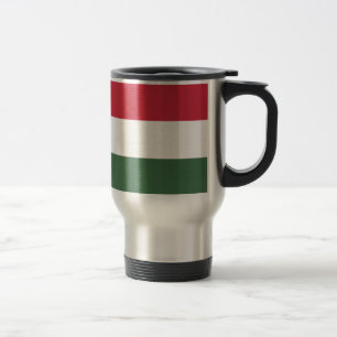 Ungarn Red White Green Stripes Reisebecher