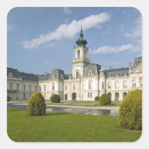 UNGARN, Region Balaton, KESZTHELY: 2 Quadratischer Aufkleber