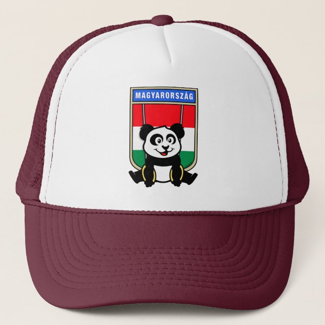 Ungarn Rings Panda Truckerkappe (Vorderseite)