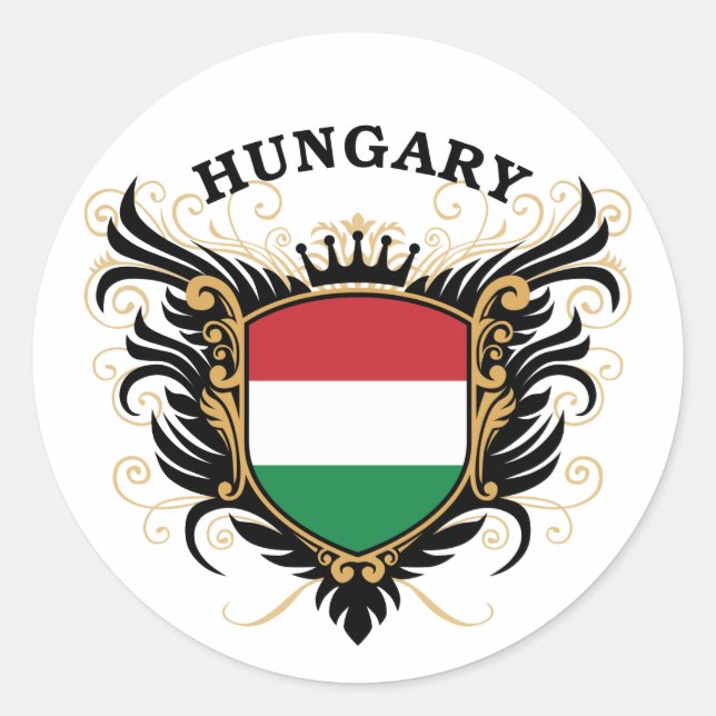 Ungarn Runder Aufkleber (Vorderseite)