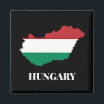 Ungarn, Silhouette und Flagge Magnet<br><div class="desc">Ungarn Silhouette,  Flaggenfarben,  mit einem Aufdruck versehen.</div>