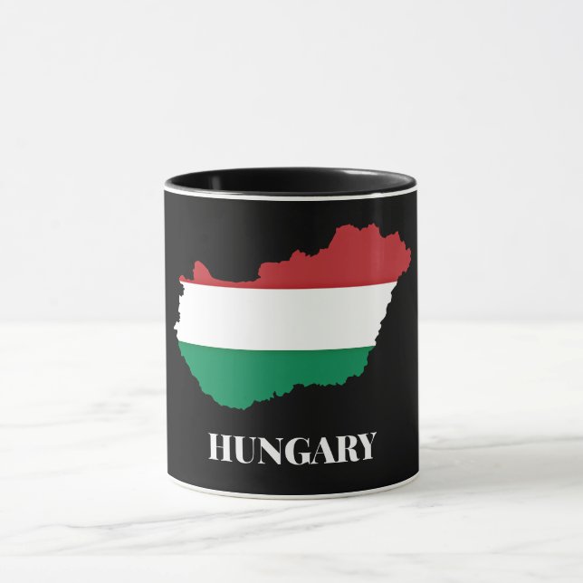 Ungarn, Silhouette und Flagge Tasse (Zentrum)