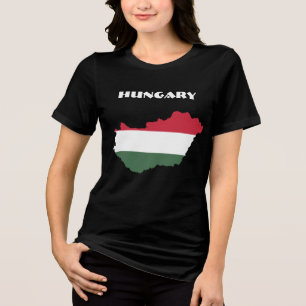 UNGARN Special Individualisierbarer Schwarzer Tour Tri-Blend Shirt