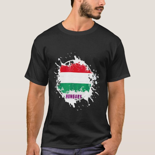 Ungarn-Splash T-Shirt (Vorderseite)