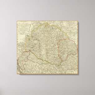 Ungarn, Transilvania, Sclavonia, Kroatien Leinwanddruck