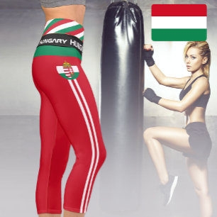 Ungarn und Ungarische Flaggenmode, Fitness, Sport Capri Leggings