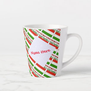 Ungarn Ungarische Flagge Kacheln Rot Personalisier Milchtasse