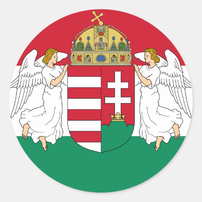 Ungarn, Ungarn Runder Aufkleber (Vorderseite)
