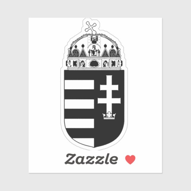 Ungarn Wappen Aufkleber (Blatt)