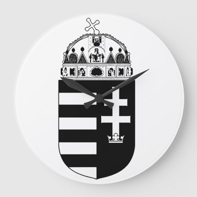 Ungarn Wappen Große Wanduhr (Vorderseite)