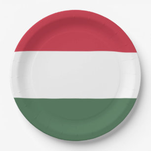 Ungarnflagge Pappteller