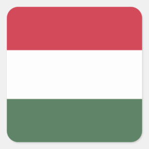 Ungarnflagge Quadratischer Aufkleber