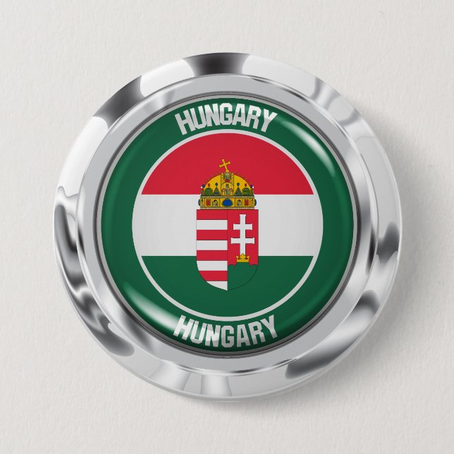 Ungarnrunde Embleme Button (Vorderseite)