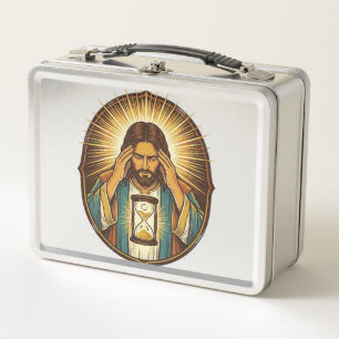 Ungeduldiger Jesus Ladeuhr Langsames Internet Te Metall Brotdose