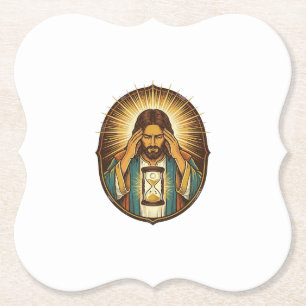 Ungeduldiger Jesus Ladeuhr Langsames Internet Te Untersetzer
