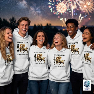 Ungeheuerliches Gold Chinesisches Jahr des Feuerzi Hoodie