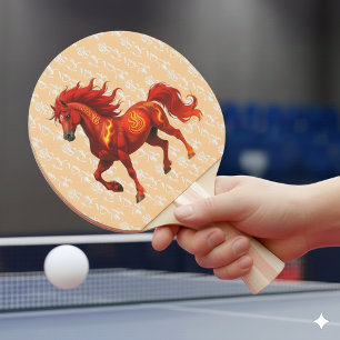 Ungeheures chinesisches Jahr des Feuerpferdes 2026 Tischtennis Schläger