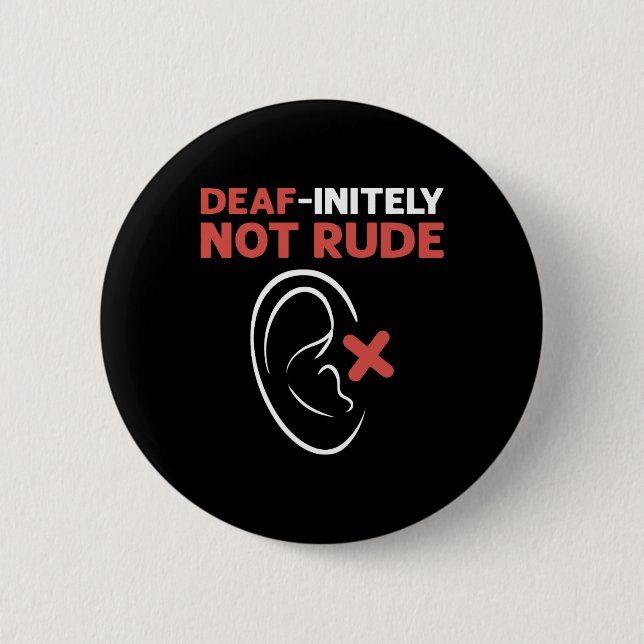 Ungehorsam nicht ruiniert. ASL Hand Sign Language  Button (Vorderseite)