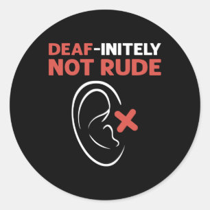 Ungehorsam nicht ruiniert. ASL Hand Sign Language  Runder Aufkleber