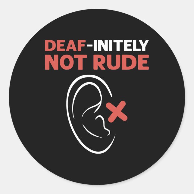 Ungehorsam nicht ruiniert. ASL Hand Sign Language  Runder Aufkleber (Vorderseite)