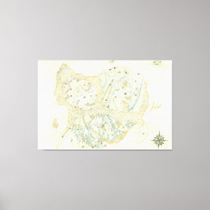 Ungekennzeichnete Karte von Trino Leinwanddruck