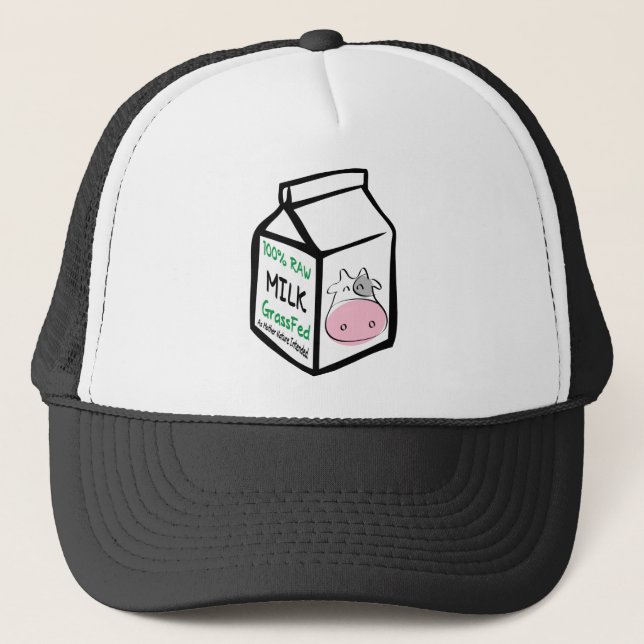 Ungekochte Milch-Bio Planeten-Hüte Truckerkappe (Vorderseite)